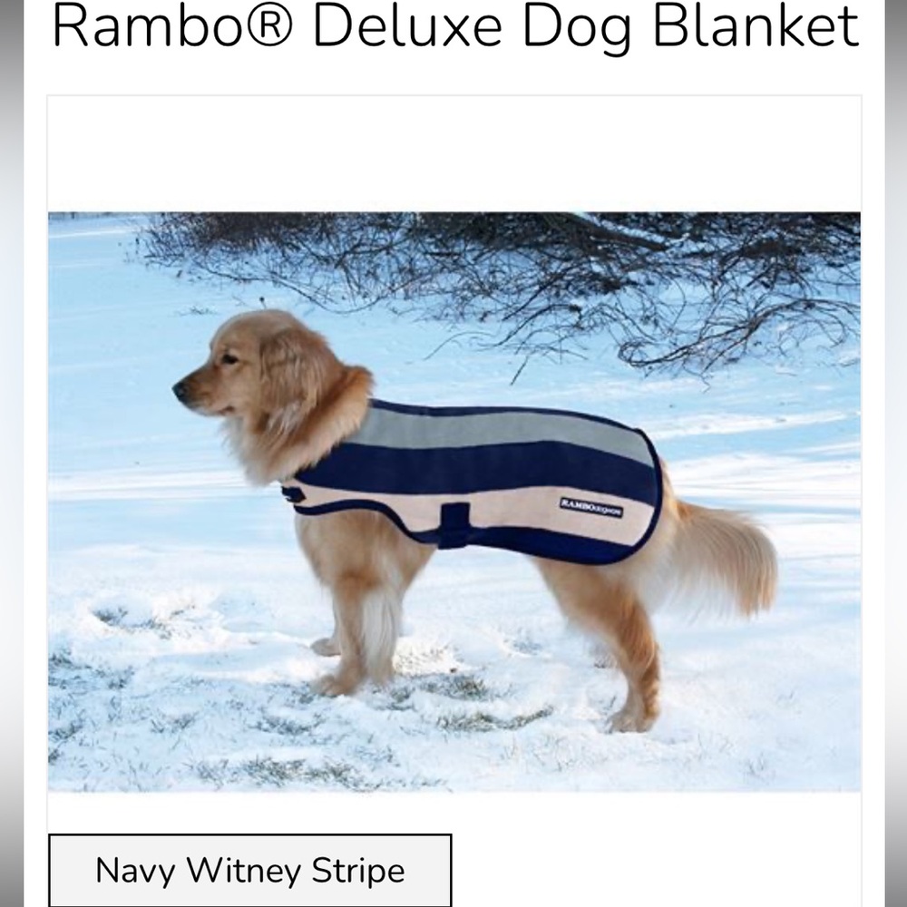 Rambo® Deluxe Dog Blanket, Size Small